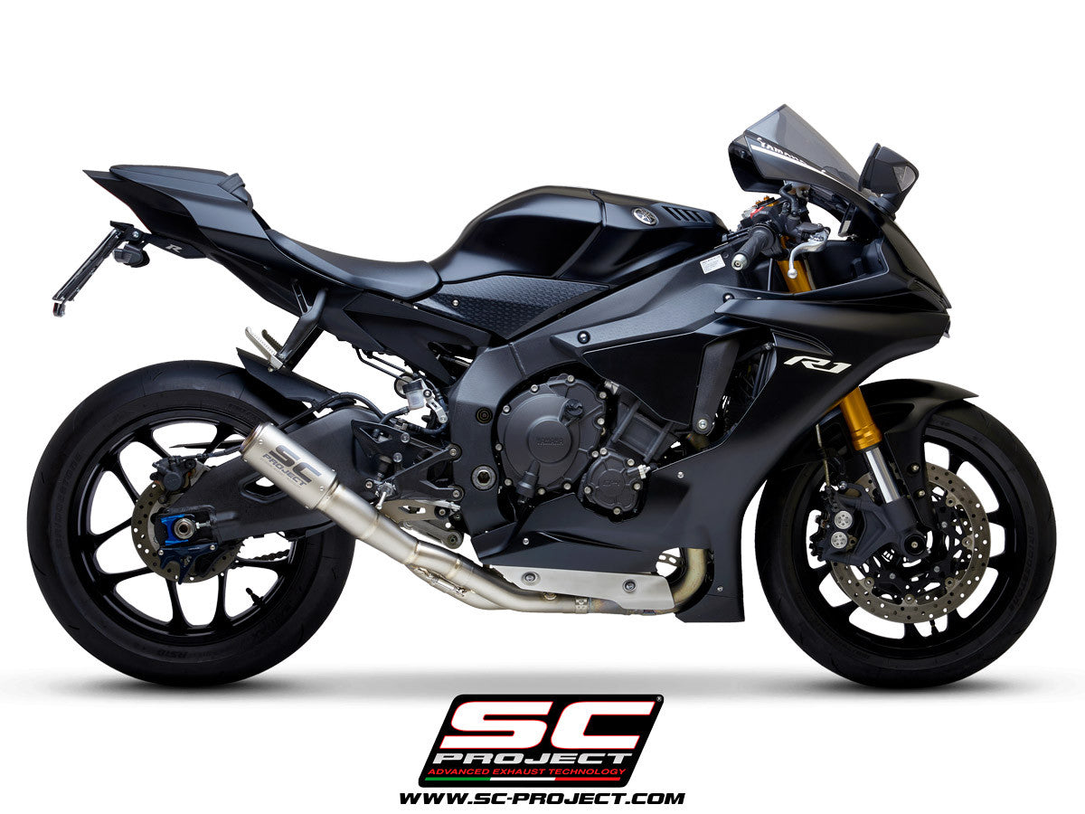 SC-Project Slip-On CR-T + tubo de reemplazo KAT para Yamaha YZF-R1/M RN32 (15-16) Y11A-DET36 