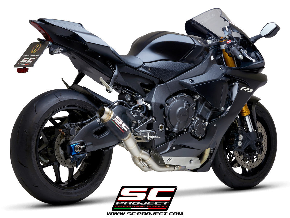 SC-Project Slip-On GP70-R + tubo de reemplazo de catalizador Yamaha YZF-R1/M RN49 (17-19) Y11B-DET70 