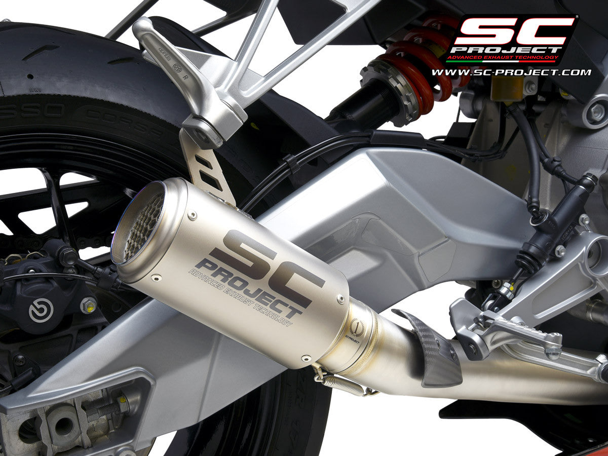 Sistema de escape completo de acero inoxidable SC-Project 2-1 CR-T para Aprilia RS 660 (20-25) 