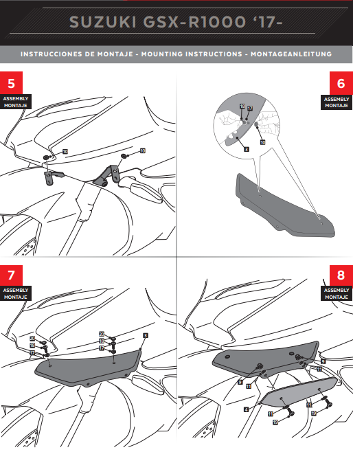 Spoiler de ala Puig Downforce Suzuki GSX-R 1000 (17-23) 9738 