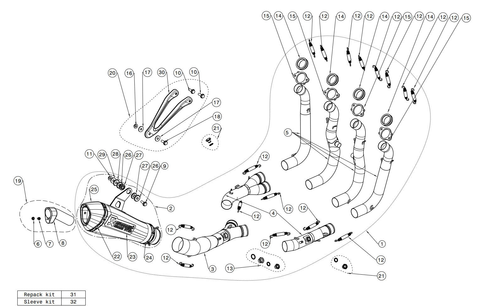 Akrapovic Racing Line (Acero Inoxidable) BMW S1000RR K46 (15-18) S-B10R3-CZT 