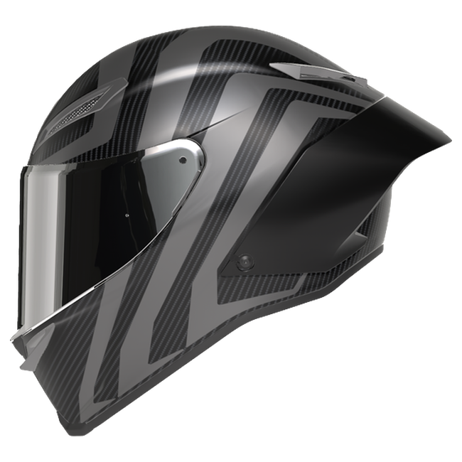 AGV Pista GP RR S Intrepido Matt Carbon/Schwarz/Silber Integral-Rennhelm, Dreiviertelansicht von vorn