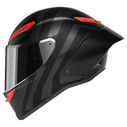 AGV Pista GP RR S Intrepido Matt Carbon/Grau/Rot Integral-Rennhelm, Dreiviertelansicht von vorn