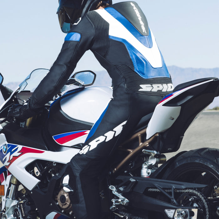 Spidi Laser Pro mono pieza Mono de cuero – Mono de carreras perforado | Hombre | Negro/Azul | Y154022 