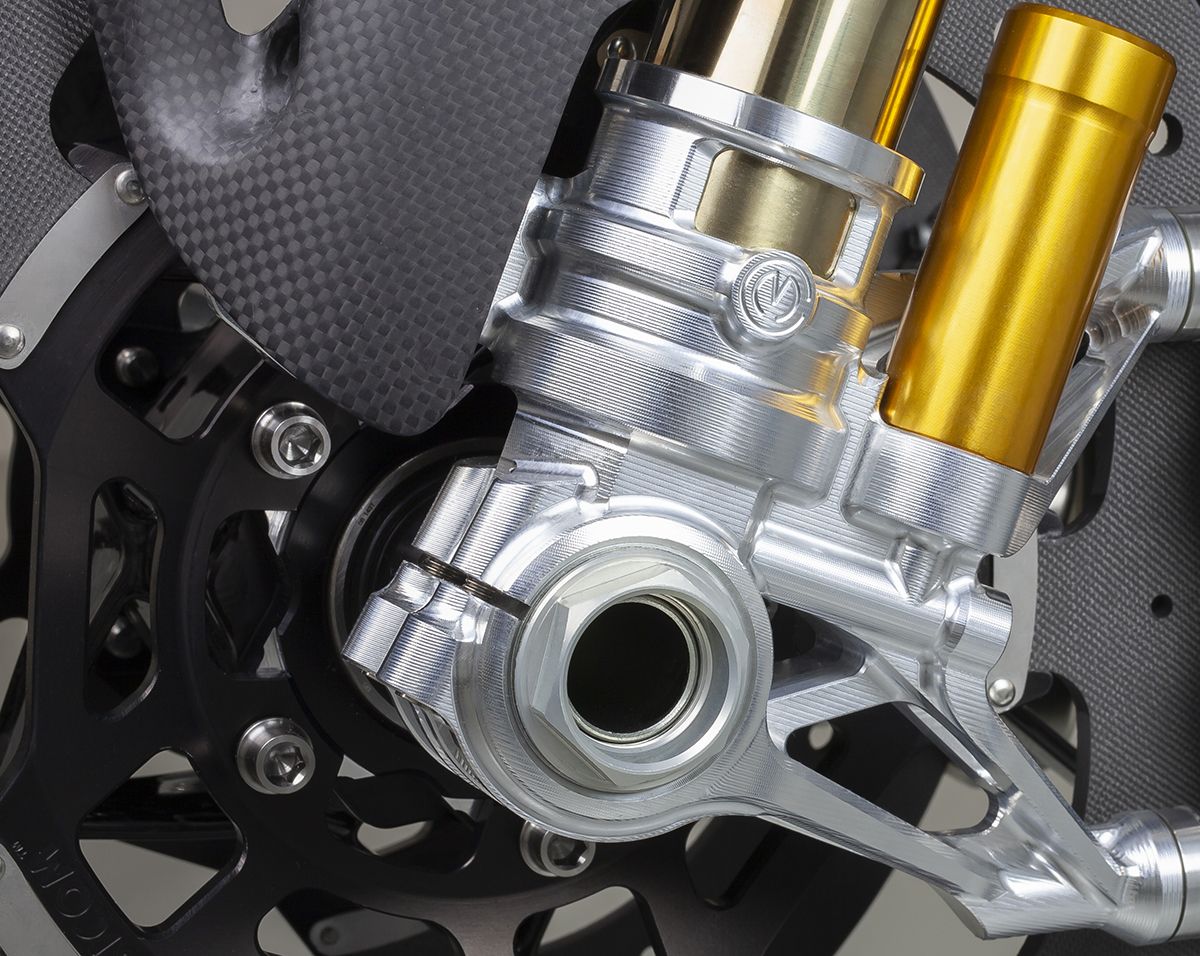 Juego de pie de horquilla CNC de 100 mm "GP Style" Motocorse Ducati Panigale V4/S/R (18-24) 