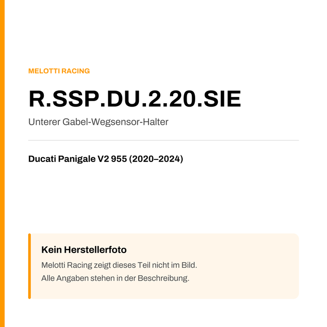 Unterer Gabel-Wegsensor-Halter Melotti Racing Ducati Panigale V2 955 (20-24) R.SSP.DU.2.20.SIE – Bild 1