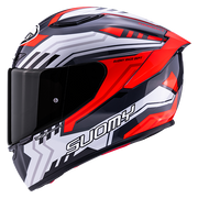 Suomy Track-1 Casco Framework Blanco/Rojo K6T10022 