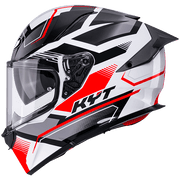 Casco KYT R2R Parsec Blanco/Rojo Y6R20022 