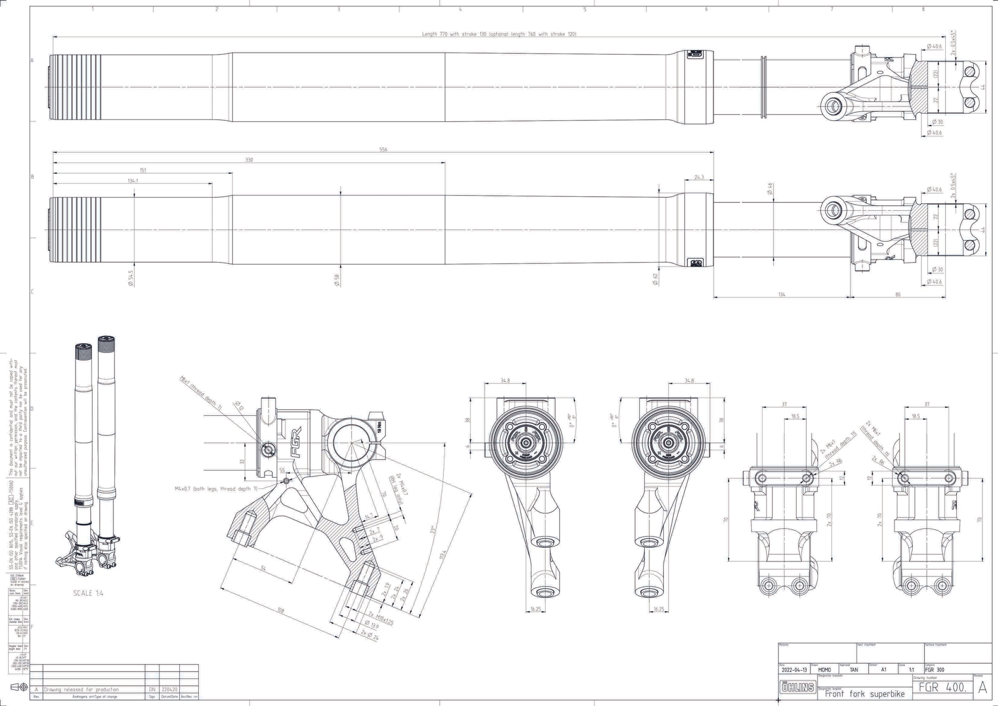 Horquilla de competición Öhlins FGR 400 