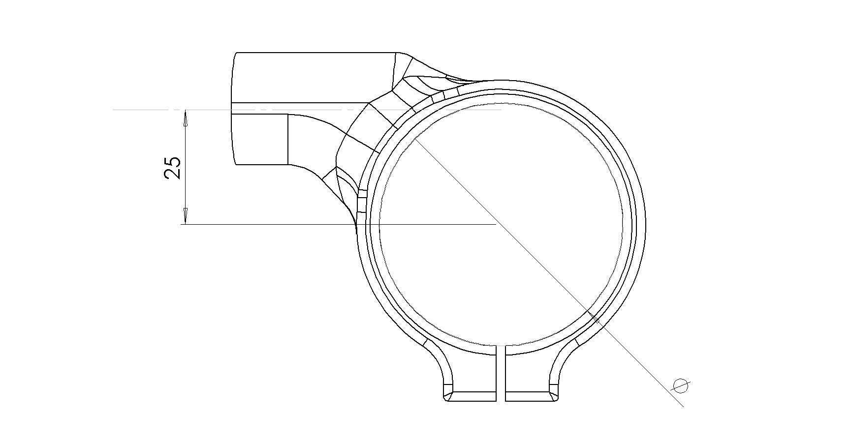 Desviación del manillar 25 Spider Racing Ducati Panigale V4/S (2025) 50.25.53 