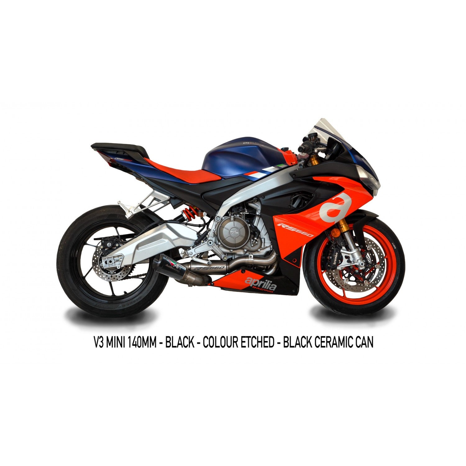 Austin Racing sistema completo de titanio V3 Mini para Aprilia RS 660 (20-26) 