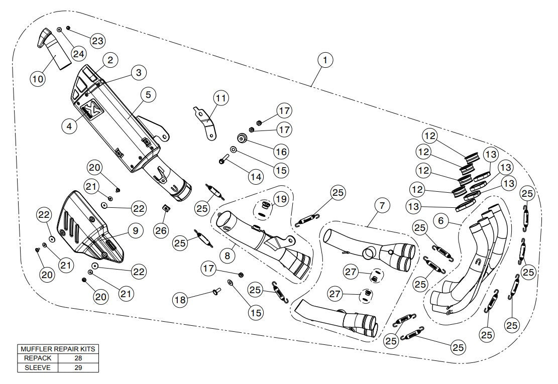 Akrapovic Evolution Line (Titanio) Yamaha YZF-R6 (08-26) S-Y6E9-APT 