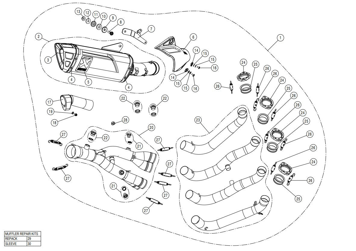 Akrapovic Evolution Line (Titanio) Yamaha YZF-R1/M (15-26) S-Y10E6-APLT 
